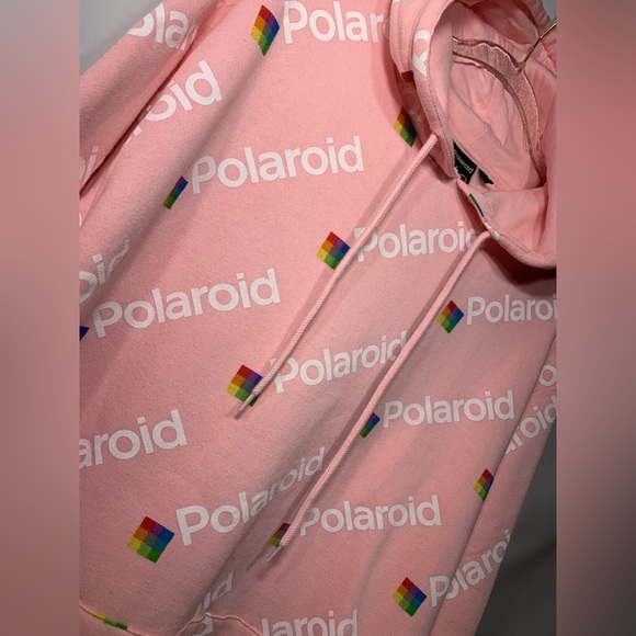 Polaroid hoodie pink Clearance